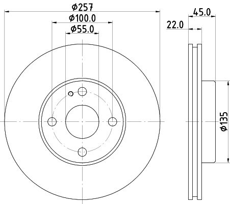 HELLA PAGID Тормозной диск 8DD 355 103-181